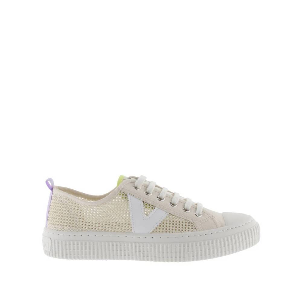 NEW VICTORIA SHOES women's crudo mesh sneaker in beige